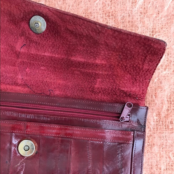 Vintage Lee Sands EEL SKIN Clutch Purse - Picture 4 of 7